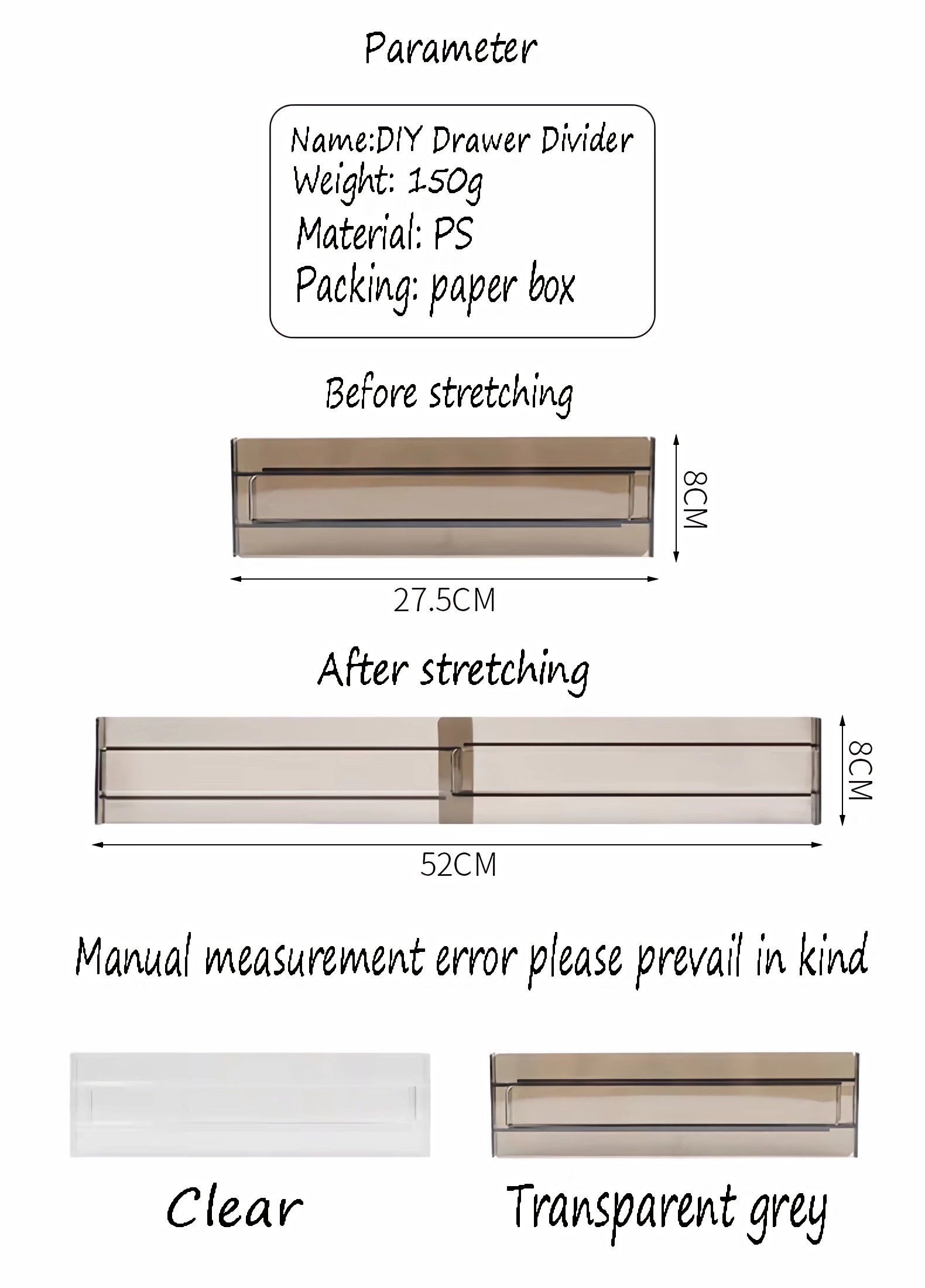 parameter-Drawer Organization Storage Divider