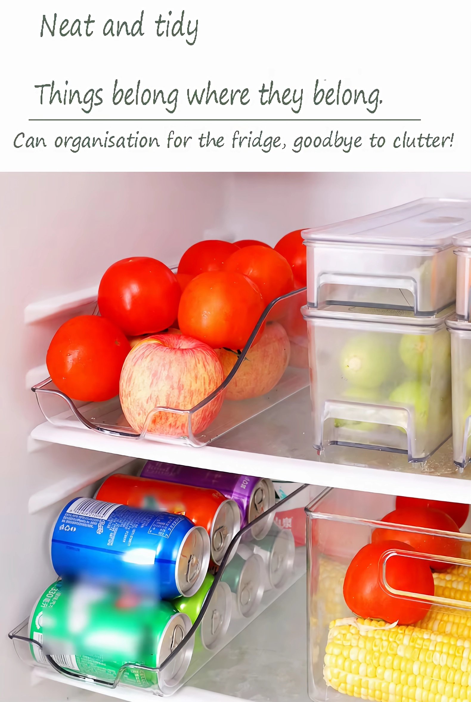 neat and tidy -Kitchen Clear Soda Can Organizer 