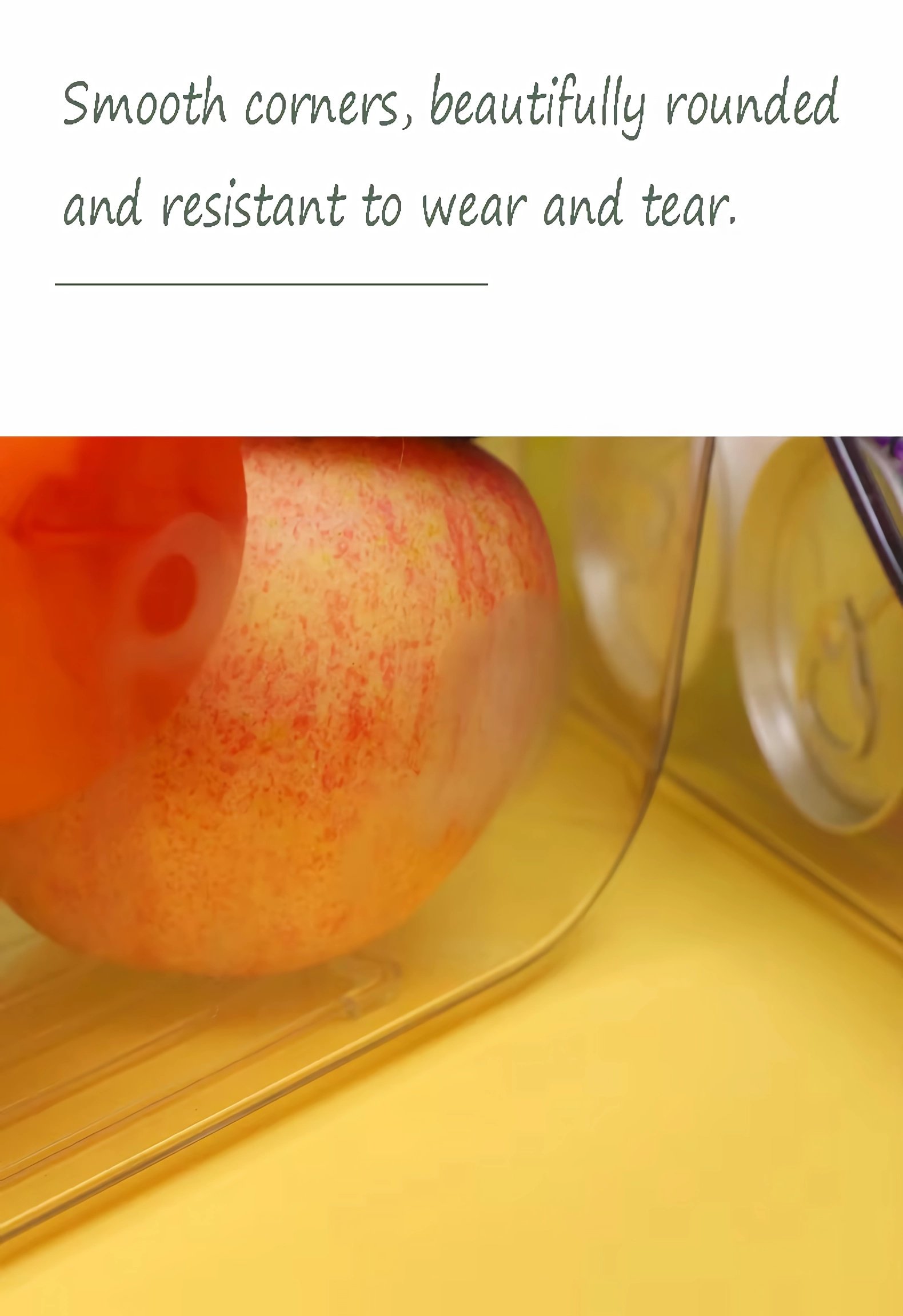 smooth corners, beautifully rounded and resistant to wear and tear-Kitchen Clear Soda Can Organizer 