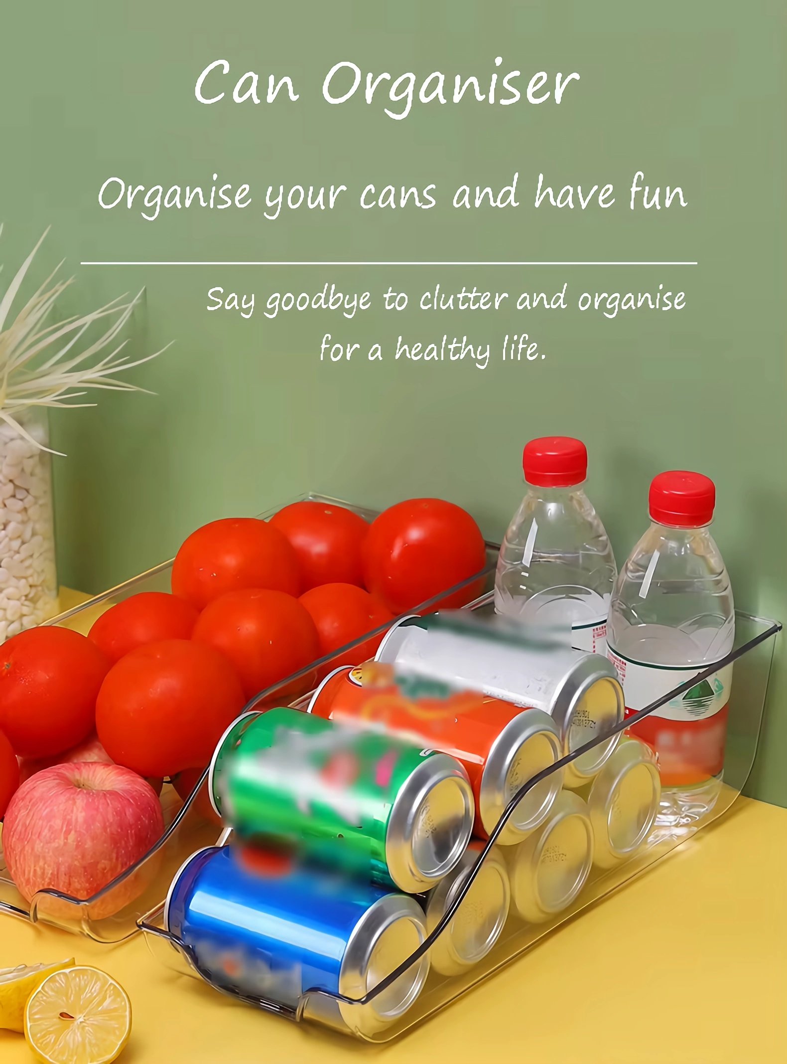 can organizer -Kitchen Clear Soda Can Organizer 