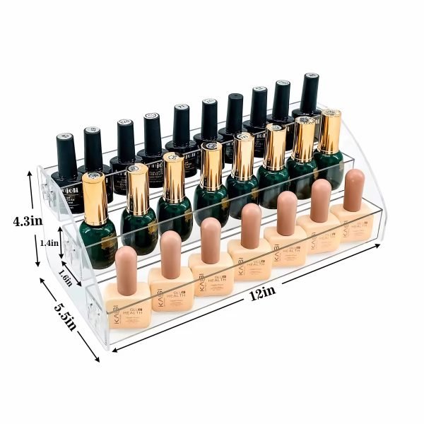 Transparent Nail Polish Countertop Organizer