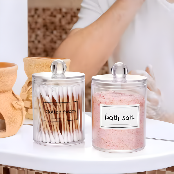 cotton swab pad holder for makeup-countertop organizer