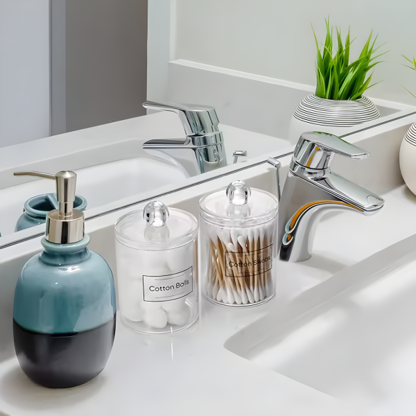 cotton swab pad holder for makeup-countertop organizer