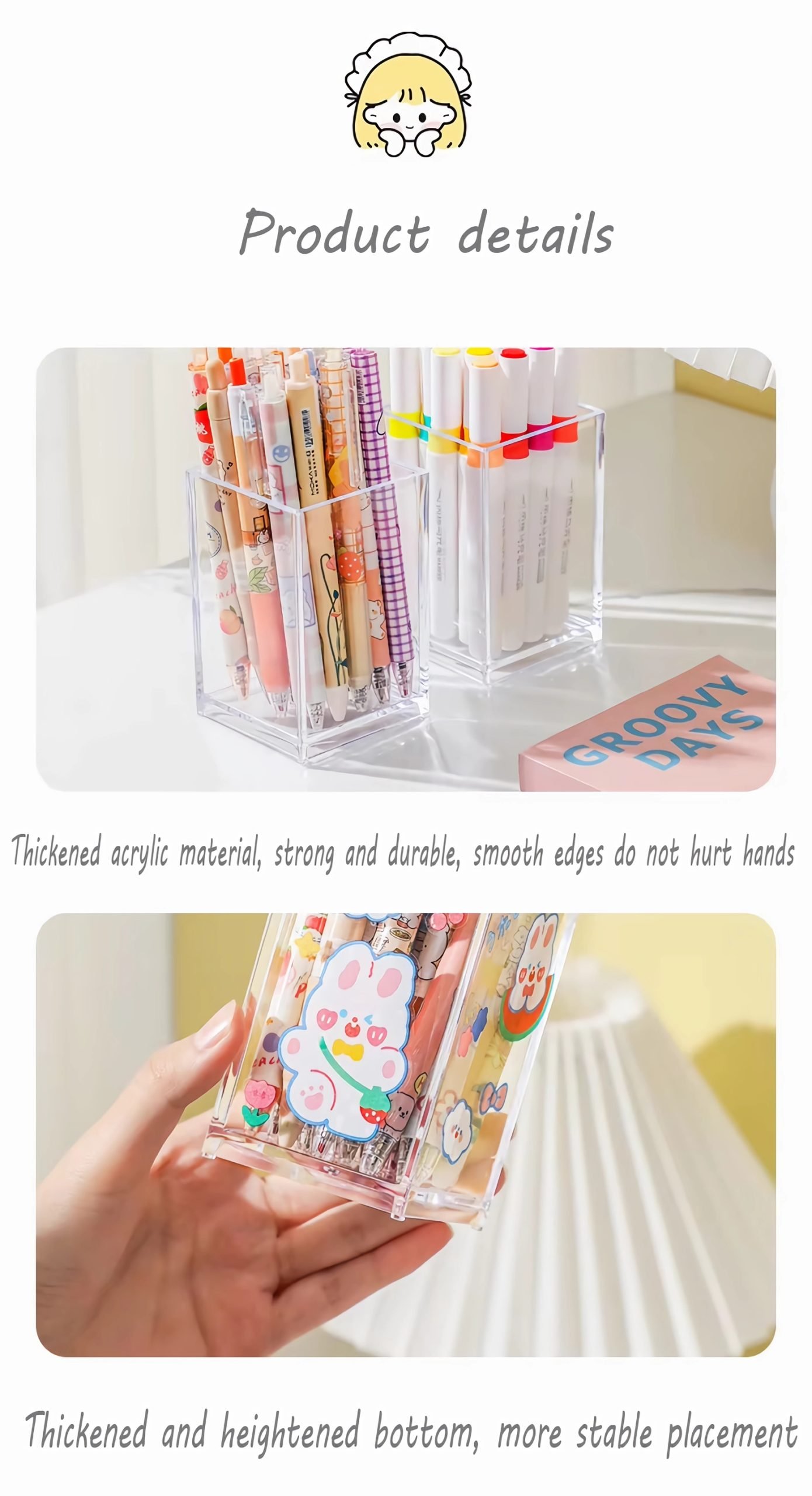 product details-Large capacity desktop pencil organizer