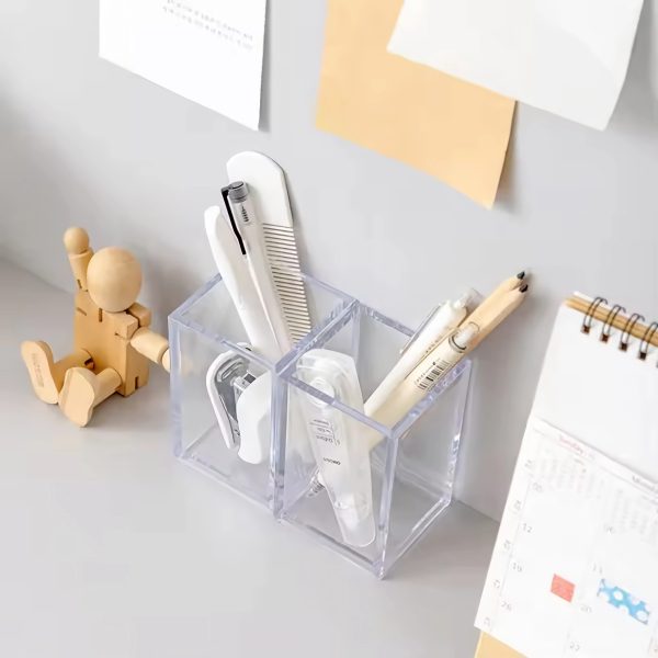 Plastic Transparent Cosmetic Brush Organizer