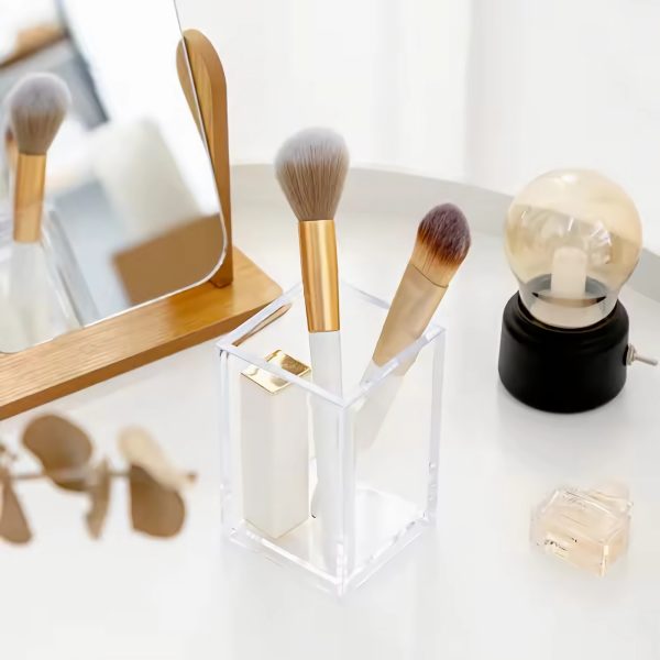 Plastic Transparent Cosmetic Brush Organizer