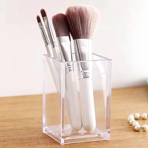 Plastic Transparent Cosmetic Brush Organizer