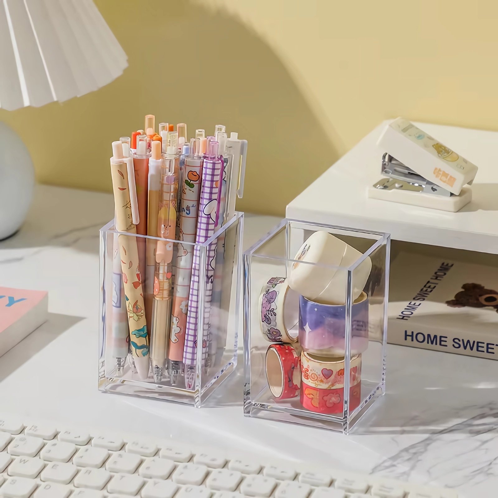 Large capacity desktop pencil organizer