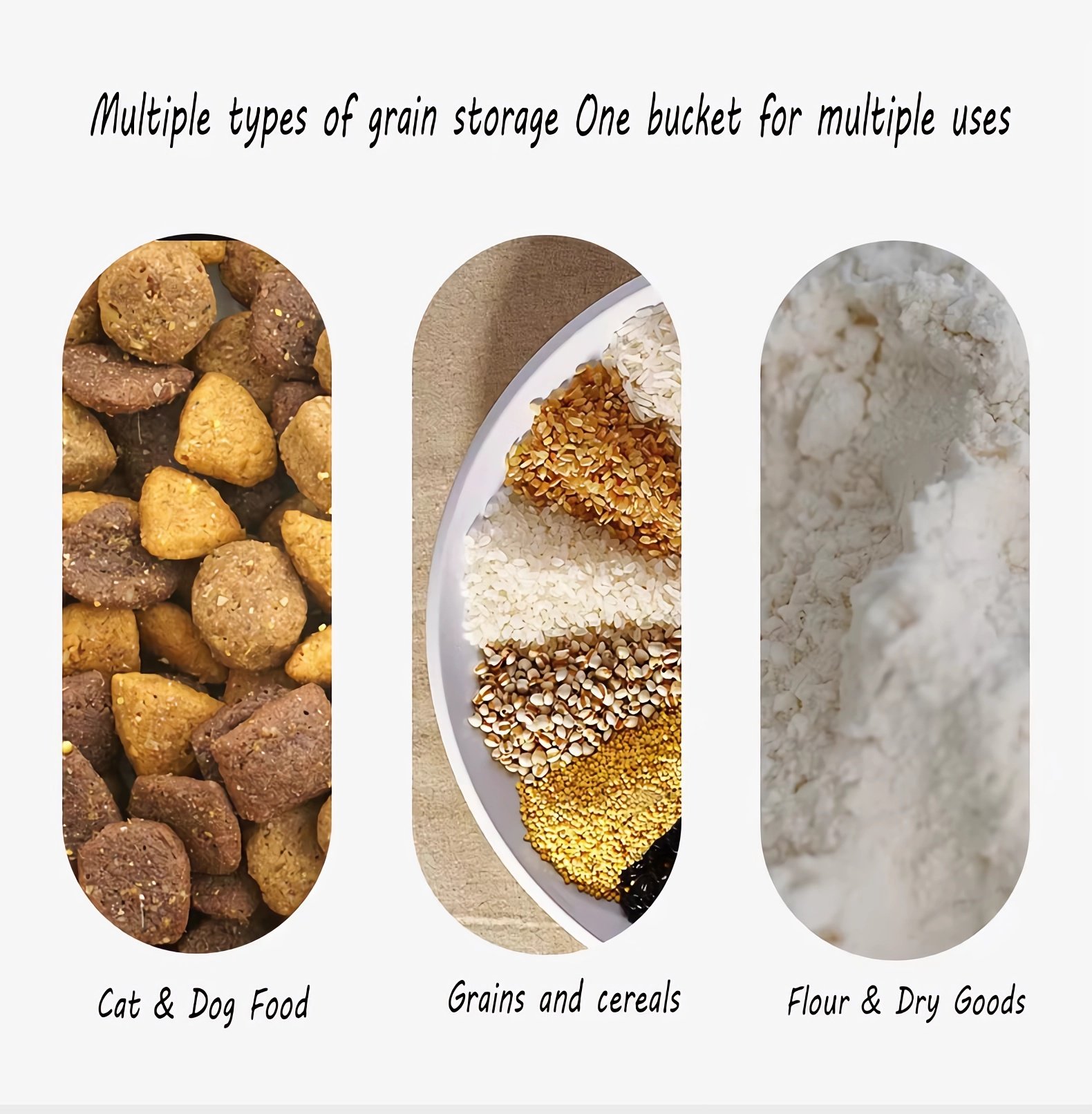 multiple types of grain storage one bucket for multiple uses-moisture-proof sealed rice bucket