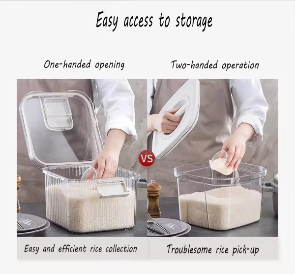 easy access to storage-moisture-proof sealed rice bucket
