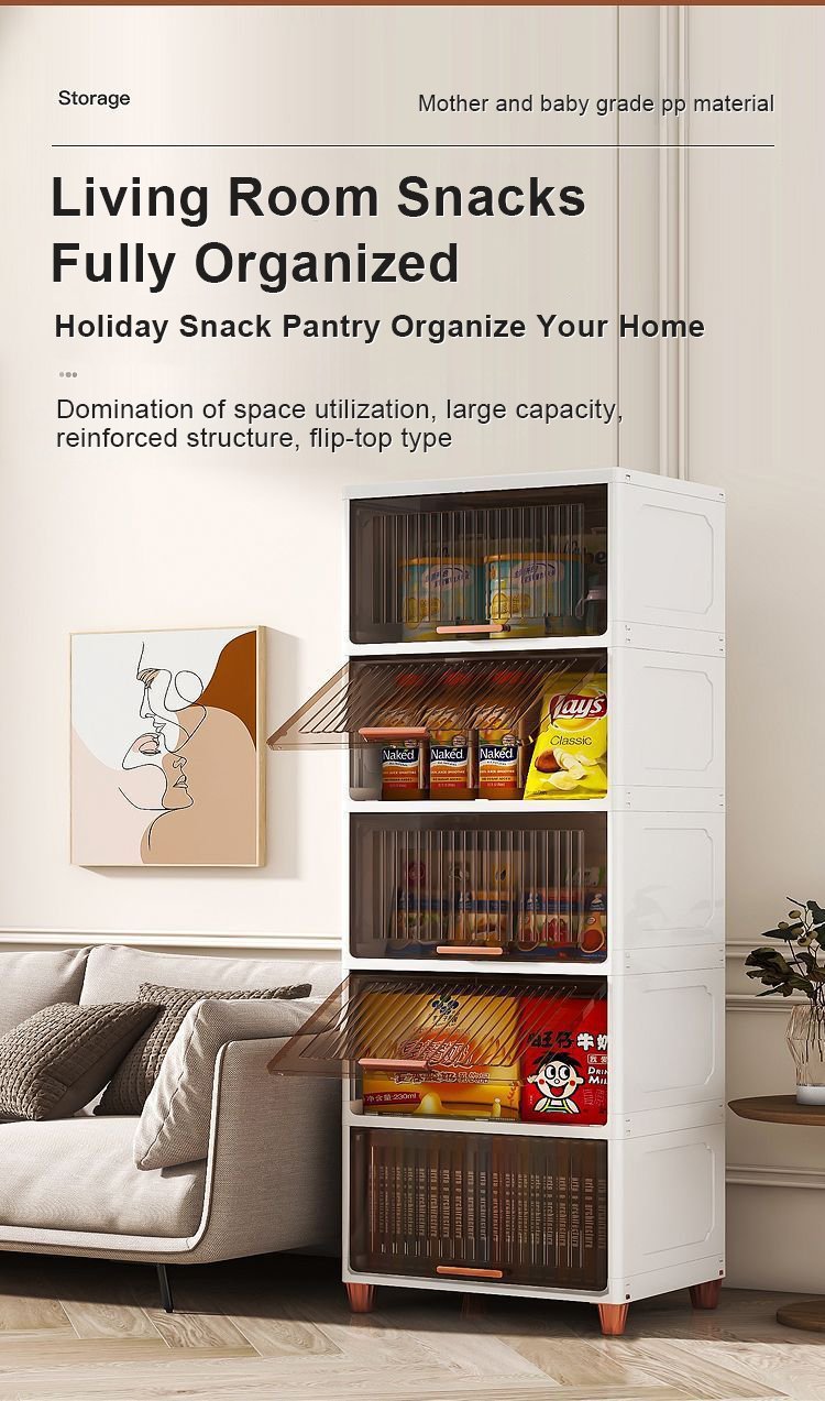 Living Room SnacksS Fully Organized -Large Capacity Multi-colour Snacks Storage Cabinet