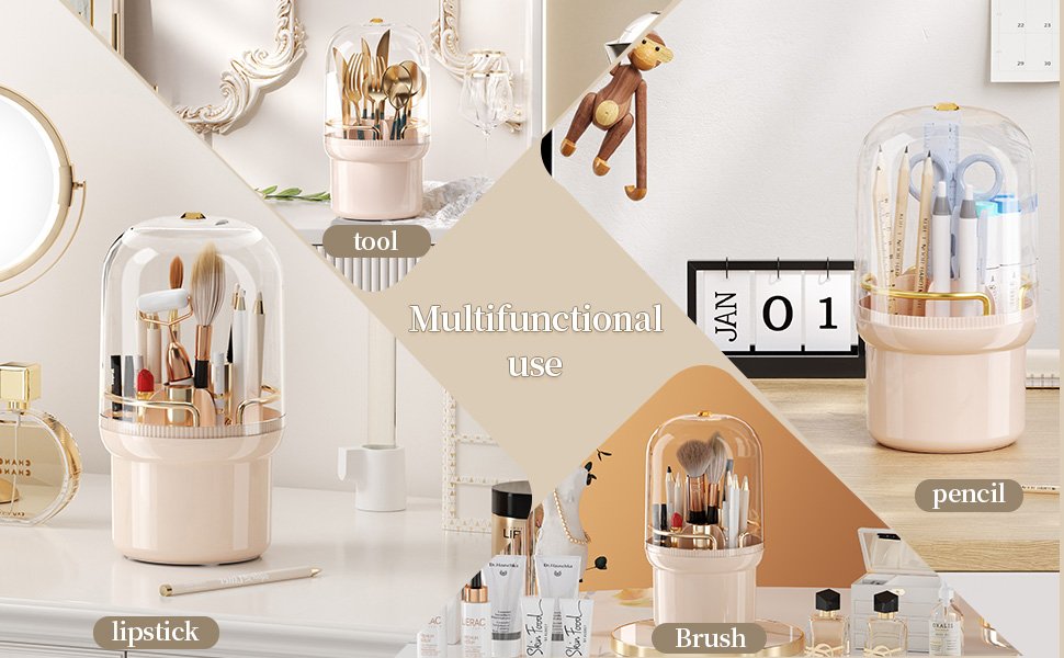 multifunction use-Makeup Brush Holder with Lid