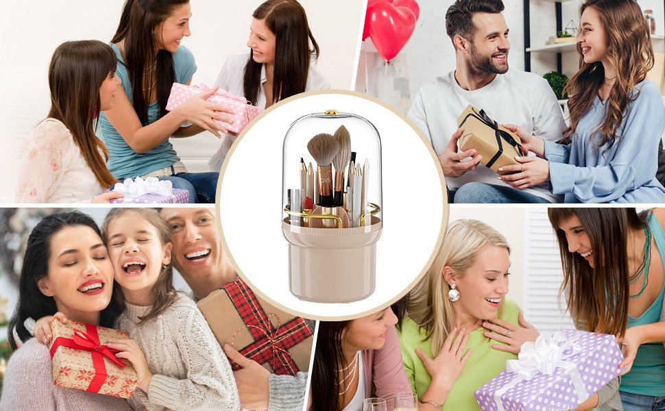 It's great gift-Makeup Brush Holder with Lid