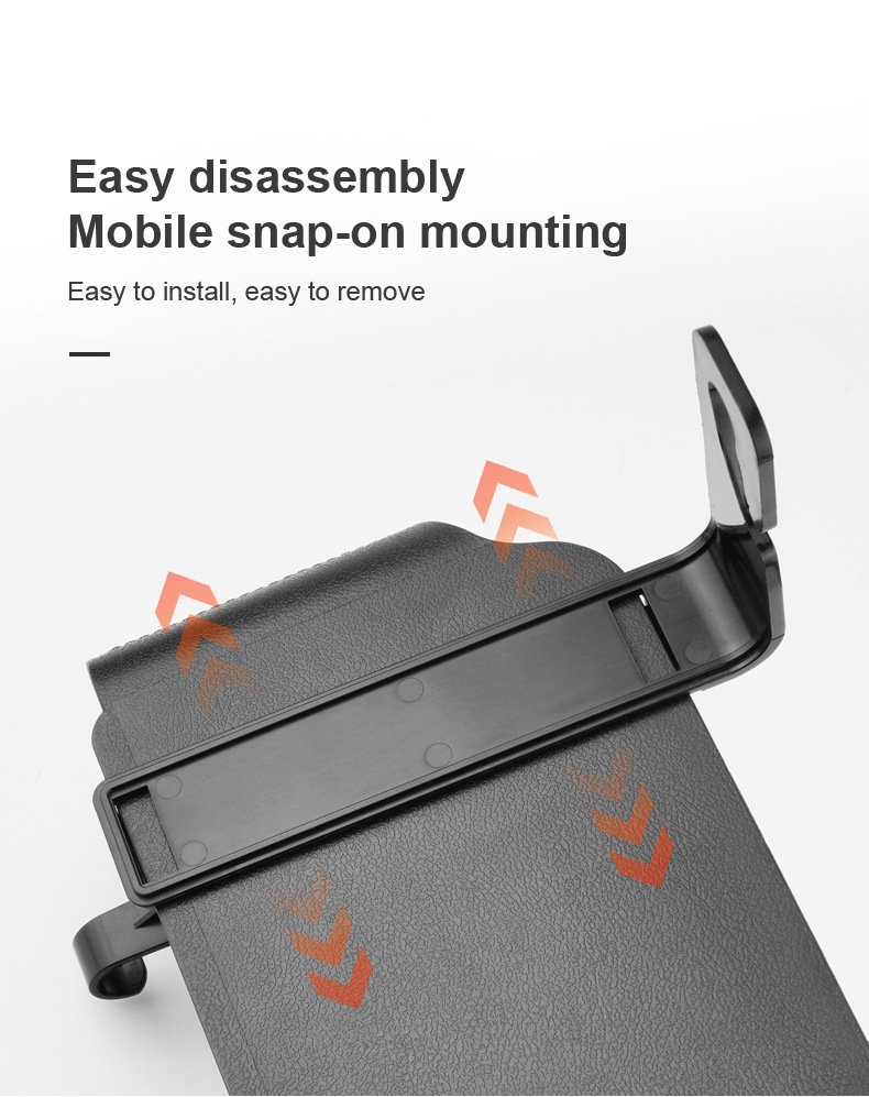 Easy disassembly Mobile snap-on mounting- Car Seat Back Storage Box