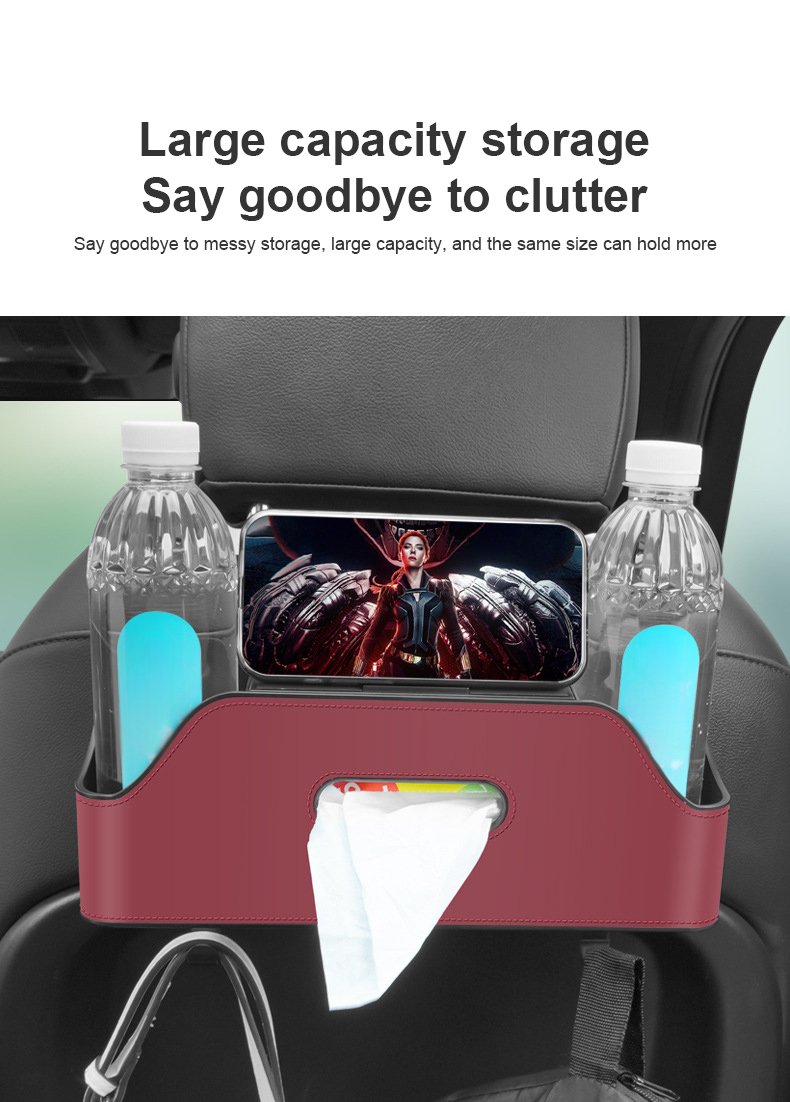 Large capacity storage say goodbye to clutter-Car Seat Back Storage Box