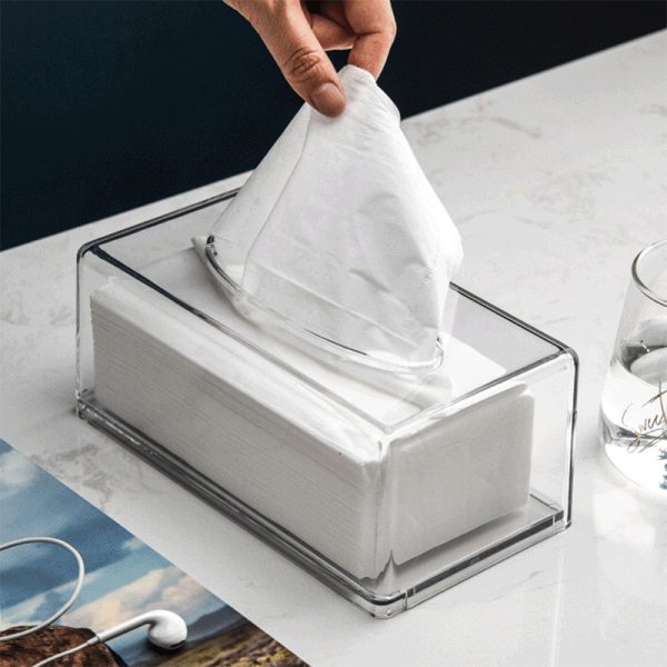Desktop Transparent Tissue Box