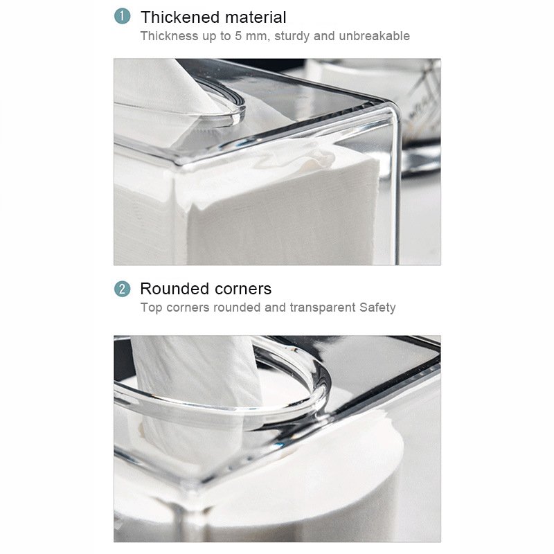 Product details-Desktop Transparent Tissue Box