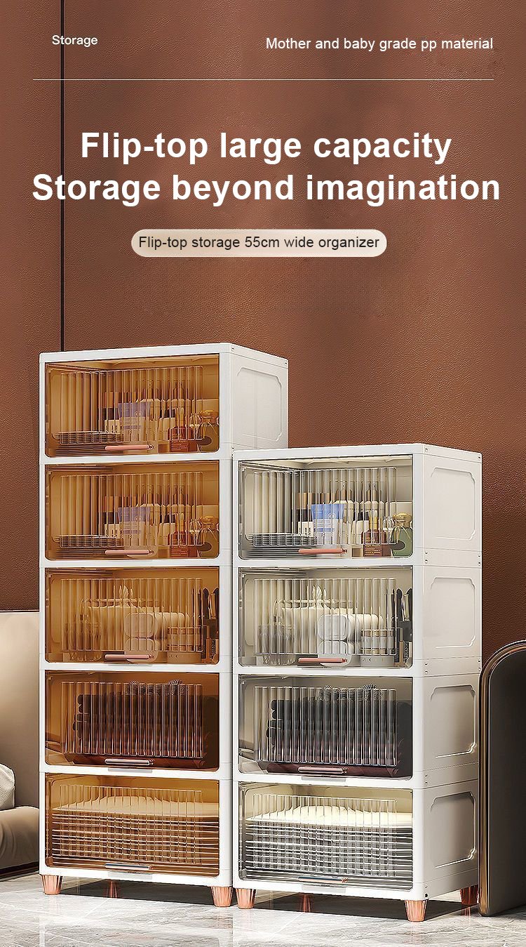 Flip-top large capacity storage beyond imagination-Multifunctional Storage Cabinet
