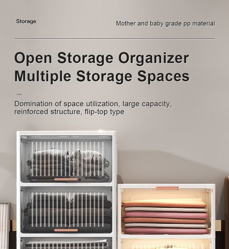 Open storage organizer multiple storage spaces-Multifunctional Storage Cabinet