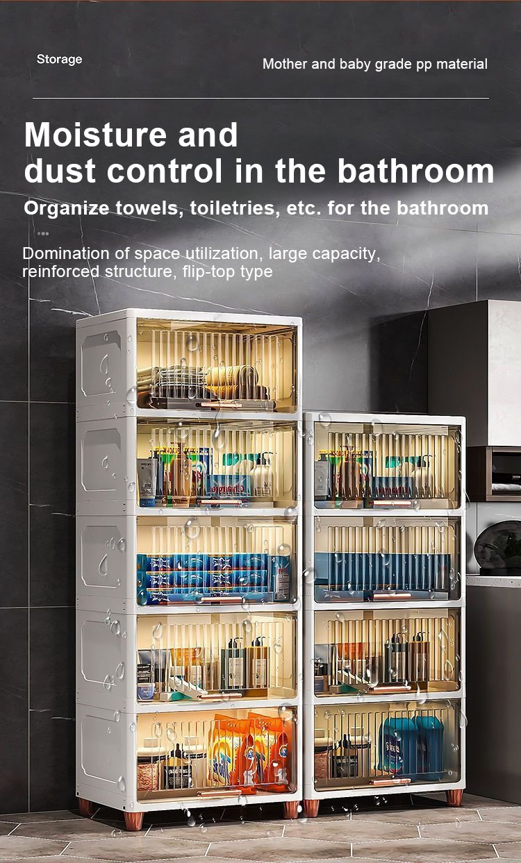 Moisture and dust control in the bathroom-Multifunctional Storage Cabinet